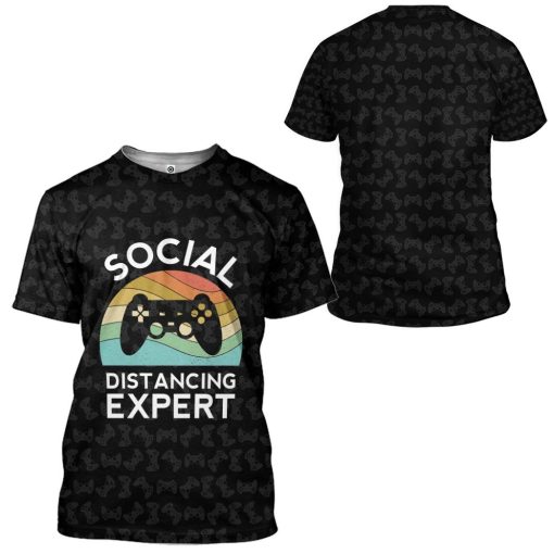 Gearhuman 3D Social Distancing Expert Custom Tshirt Apparel GC28092 3D T-shirt