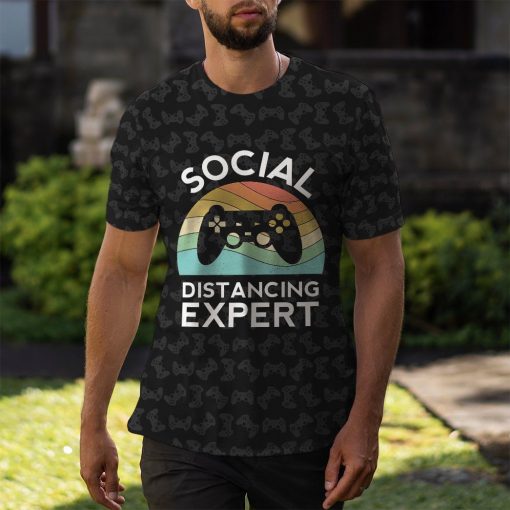 Gearhuman 3D Social Distancing Expert Custom Tshirt Apparel GC28092 3D T-shirt