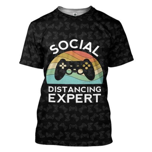 Gearhuman 3D Social Distancing Expert Custom Tshirt Apparel GC28092 3D T-shirt T-Shirt S