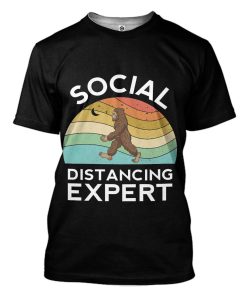 Gearhuman 3D Social Distancing Expert Custom Tshirt Apparel GC28093 3D T-shirt T-Shirt S 