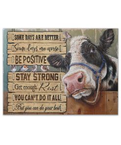 Gearhuman 3D Some Days Are Better Cow Canvas GB08035 Canvas 1 Piece Non Frame M