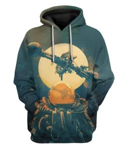 Gearhuman 3D Space Astronaut Custom T-Shirts Hoodies Apparel GA17023 3D Custom Fleece Hoodies Hoodie S 