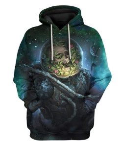 Gearhuman 3D Space Flowers Custom T-Shirts Hoodies Apparel GM18025 3D Custom Fleece Hoodies Hoodie S 