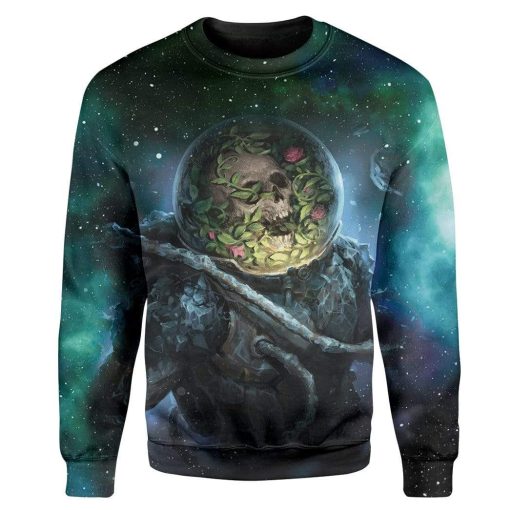 Gearhuman 3D Space Flowers Custom T-Shirts Hoodies Apparel GM18025 3D Custom Fleece Hoodies Long Sleeve S