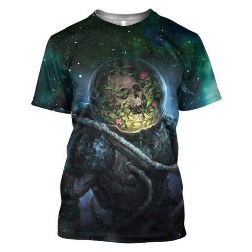 Gearhuman 3D Space Flowers Custom T-Shirts Hoodies Apparel GM18025 3D Custom Fleece Hoodies T-Shirt S