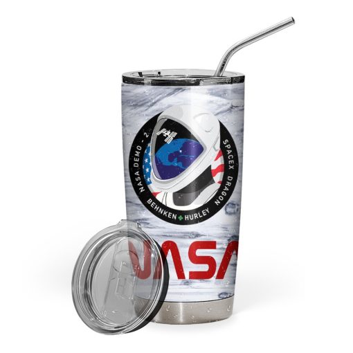 Gearhuman 3D Space Force Nasa Demo 2 Custom Name Design Vacuum Insulated Tumbler GV09063 Tumbler 20oz