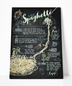 Gearhuman 3D Spaghetti Recipe Canvas GK26026 Canvas 1 Piece Non Frame M