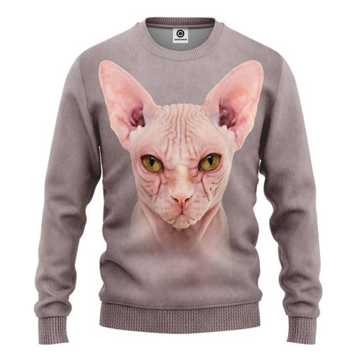 Gearhuman 3D Sphynx Cat Tshirt Hoodie Apparel ZL17121 3D Apparel Long Sleeve S