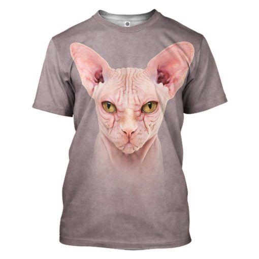 Gearhuman 3D Sphynx Cat Tshirt Hoodie Apparel ZL17121 3D Apparel T-Shirt S