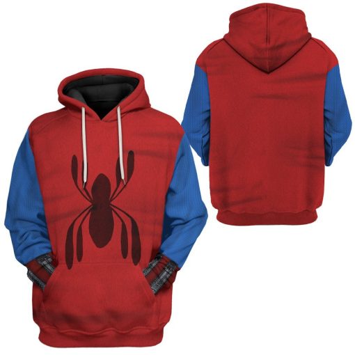 Gearhuman 3D Spiderman Homecoming Custom Hoodie Apparel GW200817 3D Custom Fleece Hoodies