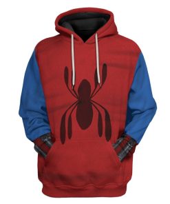 Gearhuman 3D Spiderman Homecoming Custom Hoodie Apparel GW200817 3D Custom Fleece Hoodies Hoodie S 