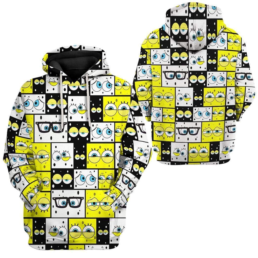 Gearhumans 3D SpongeBob Custom Hoodie Apparel 3 Gearhuman 3D SpongeBob Custom Fleece Hoodie Apparel GV22041 3D Custom Fleece Hoodies