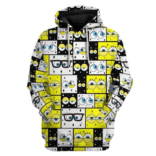 Gearhumans 3D SpongeBob Custom Hoodie Apparel 4 Gearhuman 3D SpongeBob Custom Fleece Hoodie Apparel GV22041 3D Custom Fleece Hoodies Hoodie S