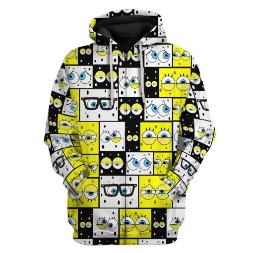 Gearhumans 3D SpongeBob Custom Hoodie Apparel 5 Gearhuman 3D SpongeBob Custom Fleece Hoodie Apparel GV22041 3D Custom Fleece Hoodies Zip Hoodie S
