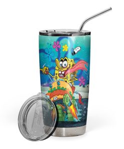 Gearhuman 3D Spongebob Squarepants Custom Design Vacuum Insulated Tumbler GL26081 Tumbler 20oz 