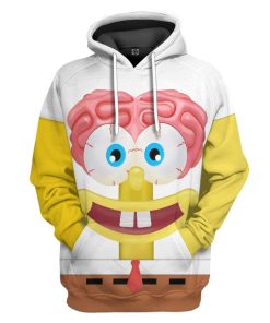 Gearhuman 3D Spongebob Squarepants Glitter Custom Design Hoodie Apparel GM19056 3D Custom Fleece Hoodies Hoodie S 