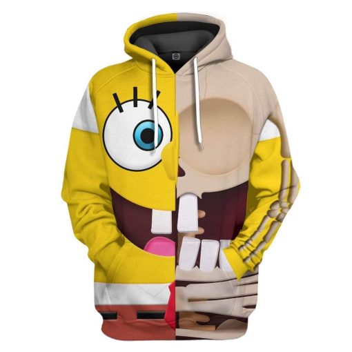 Gearhuman 3D Spongebob Squarepants Hoodie Apparel GM19052 3D Custom Fleece Hoodies Hoodie S