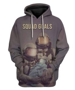 Gearhuman 3D Squad Goals Astronaut Family Custom Hoodie Apparel GH24024 3D Custom Fleece Hoodies Hoodie S 