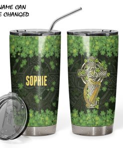 Gearhuman 3D St Patrick Celtic Cross Custom Name Design Insulated Vacuum Tumbler GW010211 Tumbler