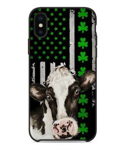 Gearhuman 3D St Patrick Day Shamrock Cow Custom Phonecase GB19028 Glass Phone Case Iphone X