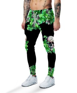 Gearhuman 3D St Patrick Day Shamrock Skull Sweatpants GB25026 Sweatpants Sweatpants S