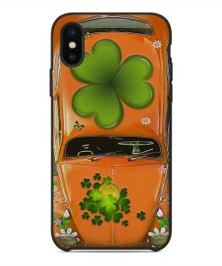 Gearhuman 3D St Patrick Day Shamrock VW Bug Custom Phonecase GB24027 Glass Phone Case Iphone X