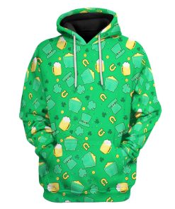 Gearhuman 3D St Patrick Suit Custom Tshirt Hoodie Apparel GK19027 3D Apparel Hoodie S