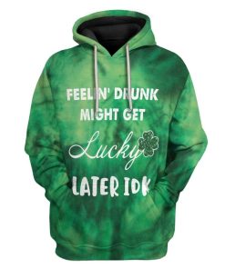 Gearhuman 3D St Patrick's Day Feeling Drunk Get Lucky Custom Hoodies Apparel GA20026 3D Custom Fleece Hoodies Hoodie S 