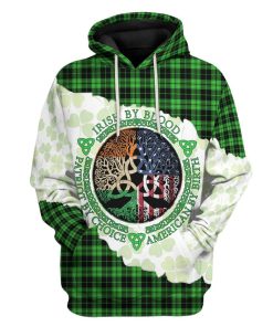 Gearhuman 3D St Patricks Day Irish By Blood Tshirt Hoodie Apparel GB26028 3D Apparel Hoodie S