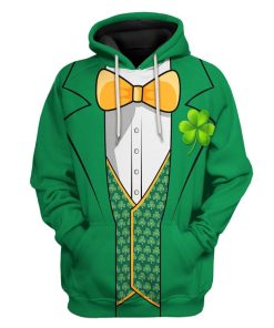 Gearhuman 3D St Patricks Day Leprechaun Custom Tshirt Hoodie Apparel GW190210 3D Apparel Hoodie S