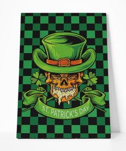 Gearhuman 3D St Patricks Day Skull Custom Canvas GW03033 Canvas 1 Piece Non Frame M