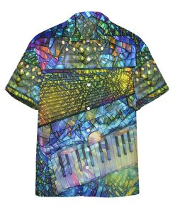 Gearhuman 3D Stained Glass Accordion Hawaii Shirt ZK2306211 Short Sleeve Shirt Short Sleeve Shirt S 