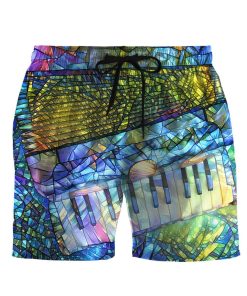 Gearhuman 3D Stained Glass Accordion Shorts ZK2306213 Men Shorts Beach Shorts S 