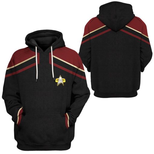 Gearhuman 3D Star Trek Picard 2020 Present Red Tshirt Hoodie Apparel GV110123 3D Apparel