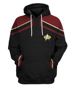 Gearhuman 3D Star Trek Picard 2020 Present Red Tshirt Hoodie Apparel GV110123 3D Apparel Hoodie S 
