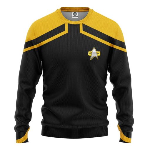 Gearhuman 3D Star Trek Picard 2020 Present Yellow Tshirt Hoodie Apparel GV110124 3D Apparel Long Sleeve S