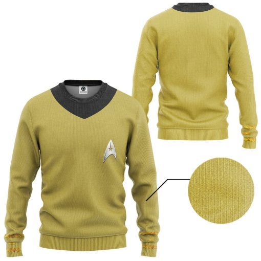 Gearhuman 3D Star Trek The Original Series 1966 1969 Yellow Custom Tshirt Hoodie Apparel GV080113 3D Apparel