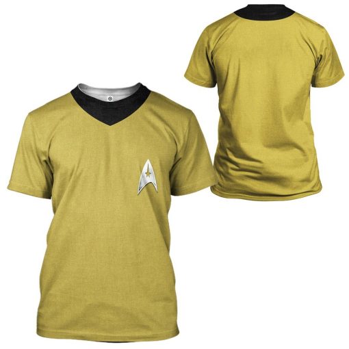 Gearhuman 3D Star Trek The Original Series 1966 1969 Yellow Custom Tshirt Hoodie Apparel GV080113 3D Apparel