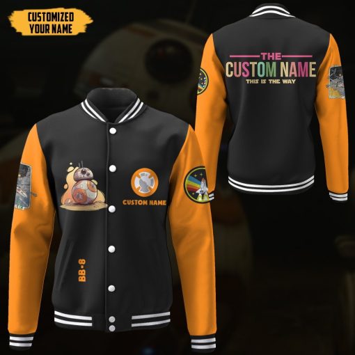 Gearhuman 3D Star Wars BB 8 Custom Name Baseball Jacket GK210146 Baseball Jacket