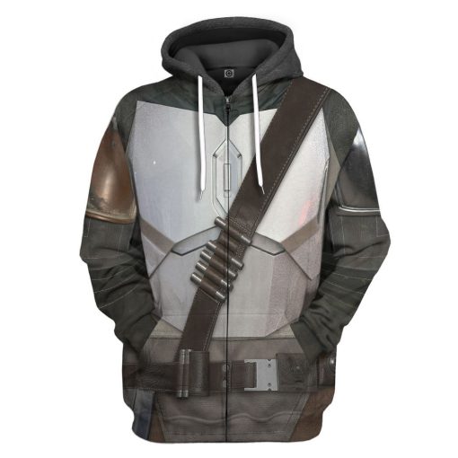 Gearhuman 3D Star Wars Beskar Tshirt Hoodie Apparel CB261115 3D Apparel Zip Hoodie S