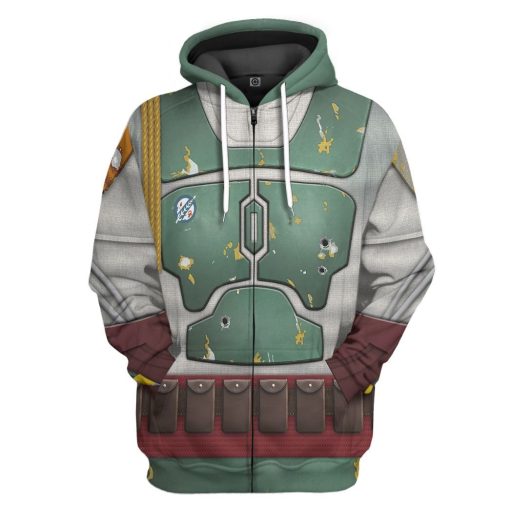 Gearhuman 3D Star Wars Boba Fett Tshirt Hoodie Apparel CB261111 3D Apparel Zip Hoodie S