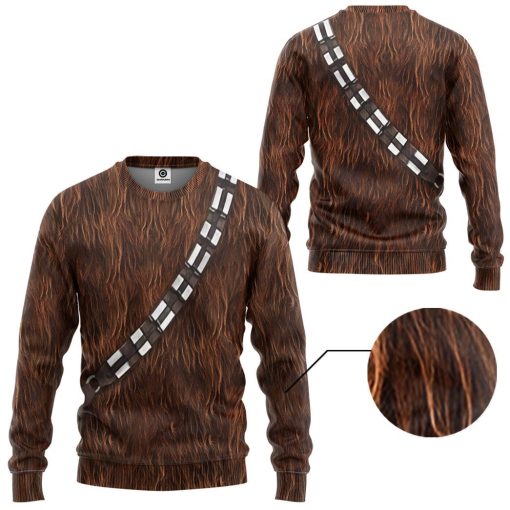 Gearhuman 3D Star Wars ChewBacca Set Custom Tshirt Hoodie Apparel CK26116 3D Apparel