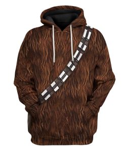 Gearhuman 3D Star Wars ChewBacca Set Custom Tshirt Hoodie Apparel CK26116 3D Apparel Hoodie S 