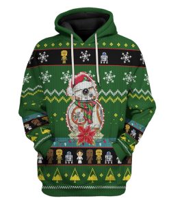 Gearhuman 3D Star Wars Christmas Custom Tshirt Fleece Hoodie Apparel GW02123 3D Apparel Hoodie S