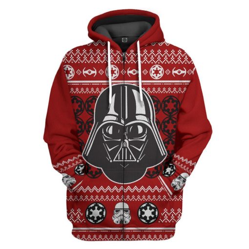 Gearhuman 3D Star Wars Darth Vader Custom Tshirt Hoodie Apparel CW26116 3D Apparel Zip Hoodie S