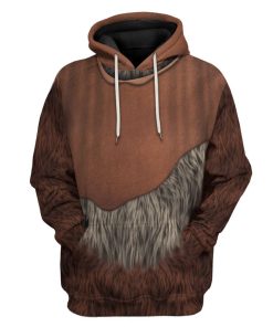 Gearhuman 3D Star Wars Ewok Tshirt Hoodie Apparel CK261120 3D Apparel Hoodie S 