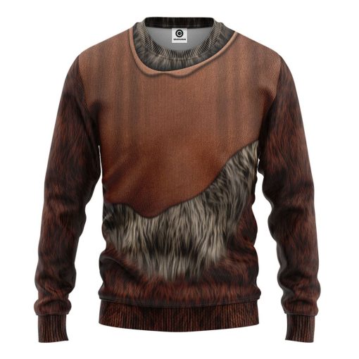 Gearhuman 3D Star Wars Ewok Tshirt Hoodie Apparel CK261120 3D Apparel Long Sleeve S