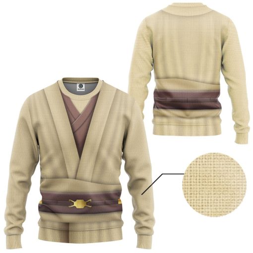 Gearhuman 3D Star Wars Obi Wan Kenobi Set Custom Tshirt Hoodie Apparel CK26113 3D Apparel