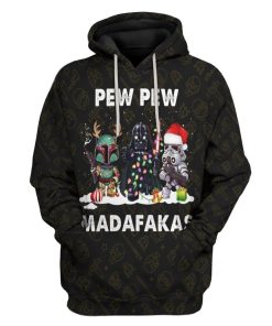 Gearhuman 3D Star Wars Pew Pew Madafakas Christmas Custom Tshirt Hoodie Apparel GC15102 3D Apparel Hoodie S 