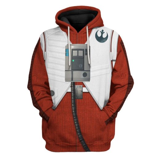 Gearhuman 3D Star Wars Poe Dameron Tshirt Hoodie Apparel CK26115 3D Apparel Hoodie S